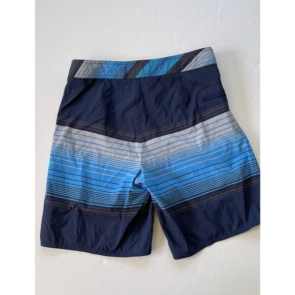 Patagonia Blue Stripe Shorts Men 32 Wavefarer Boardshorts 86621 Gorpcore - Picture 7 of 8